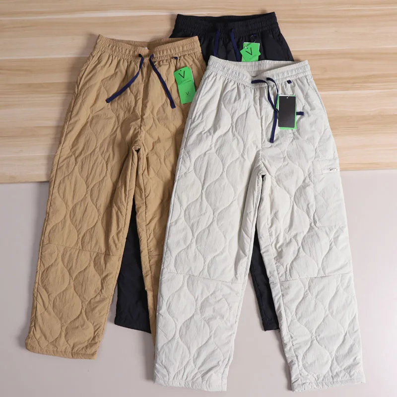 

Мужские уличные ветрозащитные повседневные хлопковые брюки, осенне-зимние новые прямые брюки с наполнителем, свободные спортивные брюки для отдыха