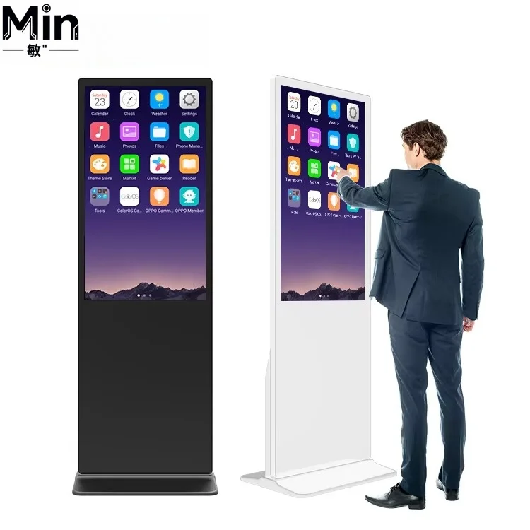 43 50 55 65 Inch 1080P HD Android WiFi Touch Screen Totem Advertising Player High Brightness 350 500 700 nits Digital Signage