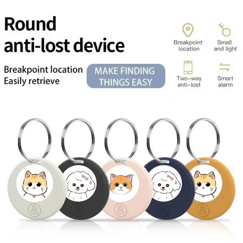 Mini Airtag Bluetooth 5.0 Tracker AntiLost Device Round Pet Kids Bag Wallet Tracking Smart Finder Locator Cat Gps Tracker