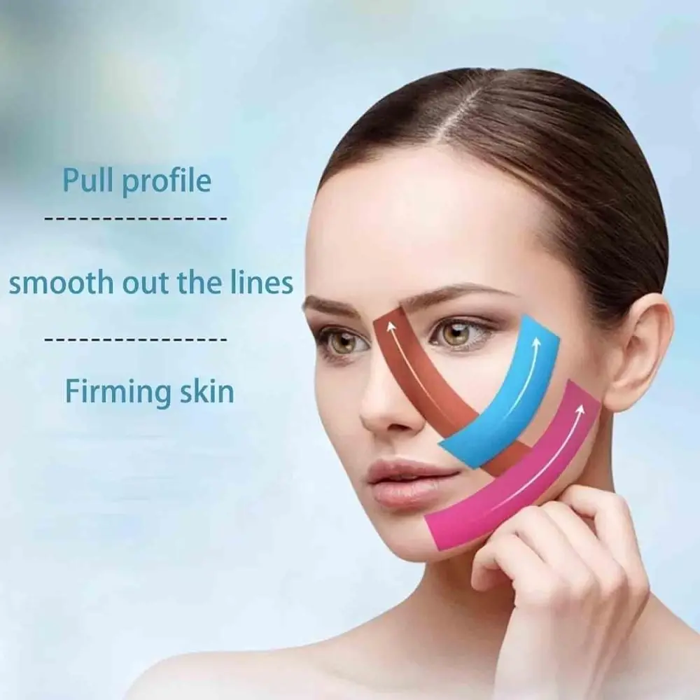 Hot Toning Japanese Face Tape Tightening Skin Anti-Wrinkle Face Toning Belts Firming Face Lift Tape Unisex