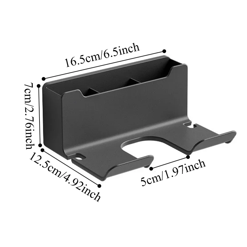 Bohrfreier Wandhalter für Haartrockner Multifunktionaler Badezimmer-Organizer für Kamm Rasierer Kosmetik Badezimmer-Zubehör – Detail 1