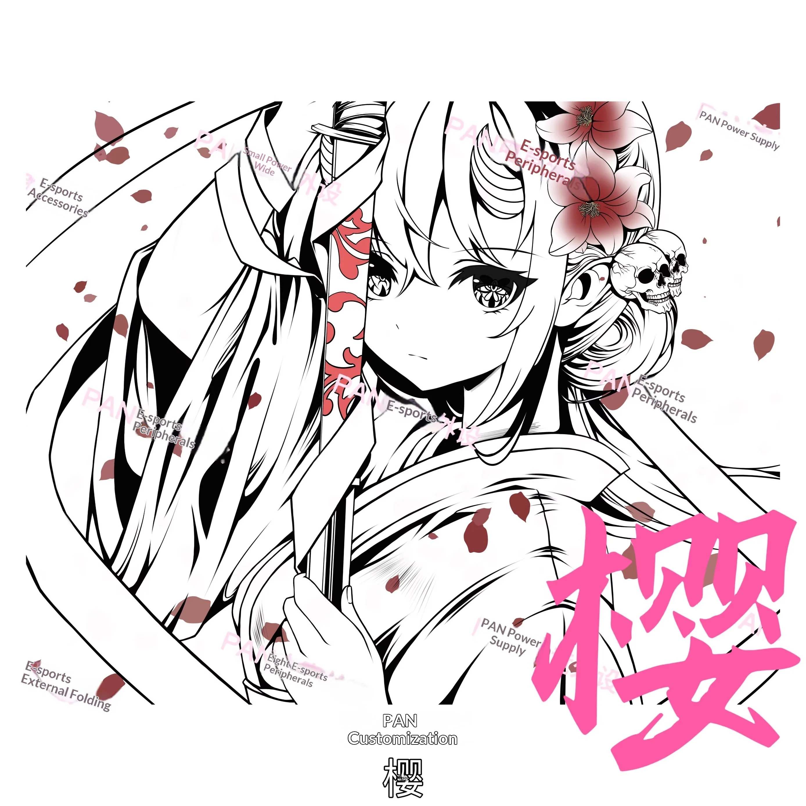 PAN Esports Sakura Glass Mousepad Smooth and Speed Mouse Pad FPS Coating Full Coverage Primer For APEX CSGO PC Accessories Gifts