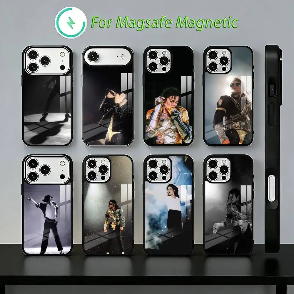 S-Singer Michael J-Jackson  Phone Case For iPhone17,16,15,14,13,12,11,Plus,Pro,Max For Magsafe Charging cover