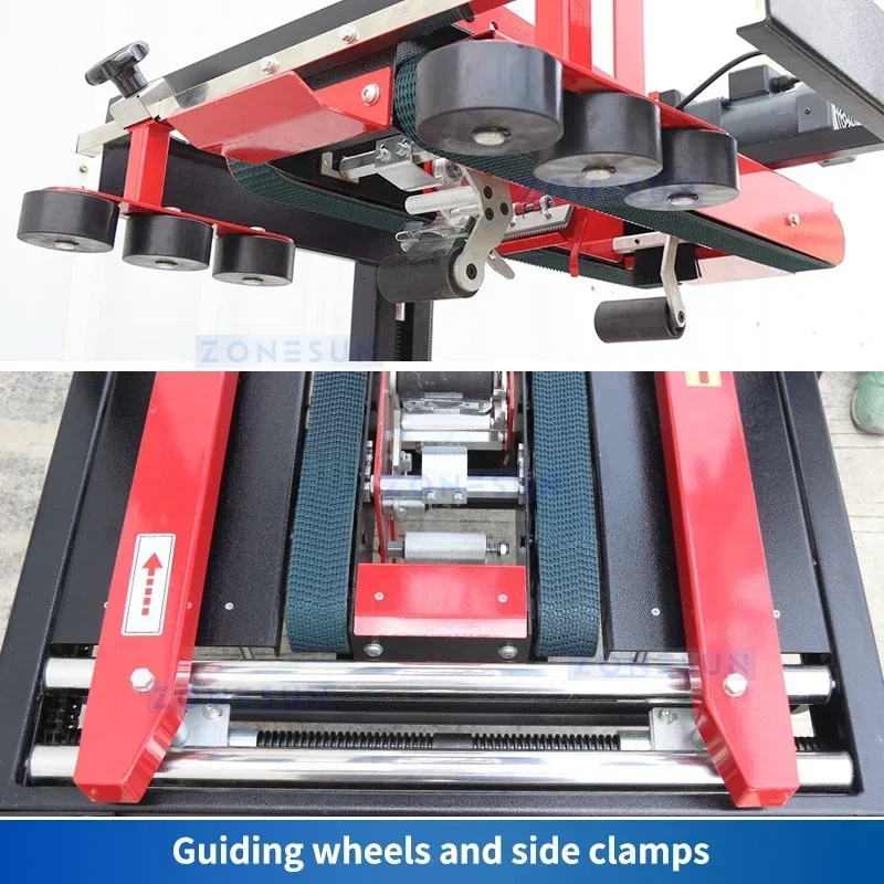 ZONESUN التلقائي آلة ختم الكرتون العلوي والسفلي بالشريط السريع الطرود ختم آلة تغليف المنتج ZS-FK6050