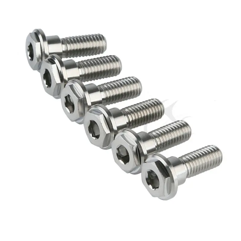 Motorcycle 6 × Titanium M8 X 24mm Brake Disc Rotor Retaining Bolts For Honda NSF100 2006