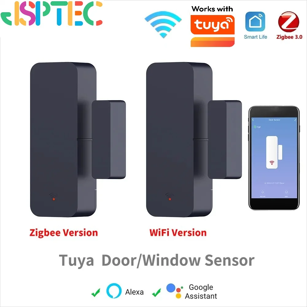 Zigbee wi fi porta janela entrada sensor de segurança alarme magnético assaltante vida inteligente compatível com alexa google casa tuya