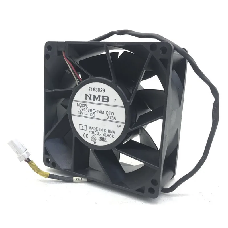 Original 09238RE-24M-CTD 24V 0.73A 9CM 92 * 92 * 38MM 3-wire waterproof frequency converter equipment fan