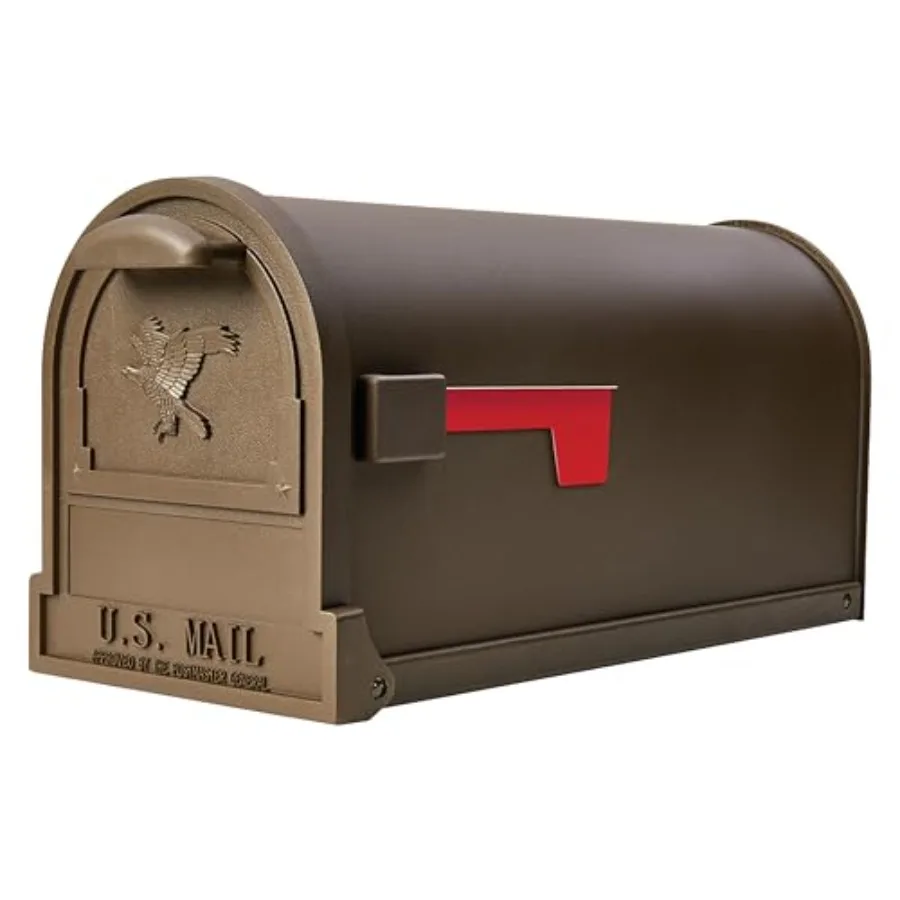 

Arlington™ Heavy duty Steel Metal Post Mounted Mail Box for outside,,Large USPS Approved Curbside Mailbox
