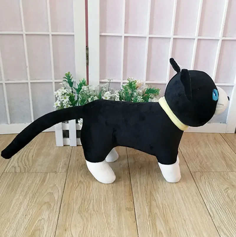 Anime Morgana Mona pluszowe zabawki czarny kot figurka lalka 35cm Cosplay wypełniająca poduszkę na prezent