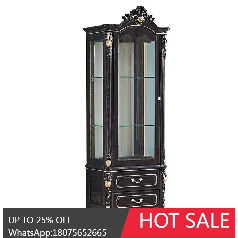 

HLZ American Wine Cabinet Luxury Furniture Neoclassical Hall Cabinet European Style Single Double Door Storage Cabinet