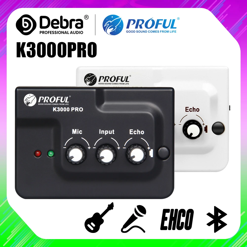 FROKET K3000 PRO Sound Card With Built-in Li-ion Battery With Bluetooth 5.0, Easy To Carry Outdoors, Suitable For Mixing, Record