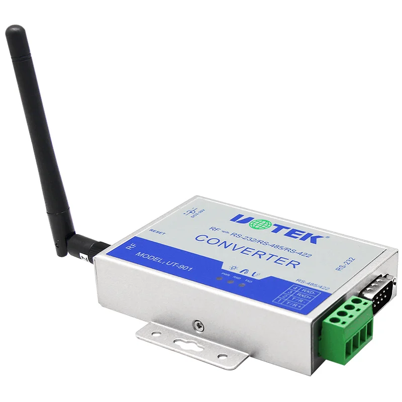 Uotek 433mhz transportadora para RS-232/485/422 conversor de transmissão de dados sem fio módulo de comunicação sem fio industrial UT-901