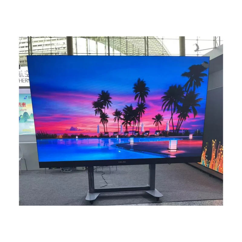 108/135/163 Inch Lifting Folding All-in-one P0.93 COB Micro LED Screen Movable Meeting Room Display