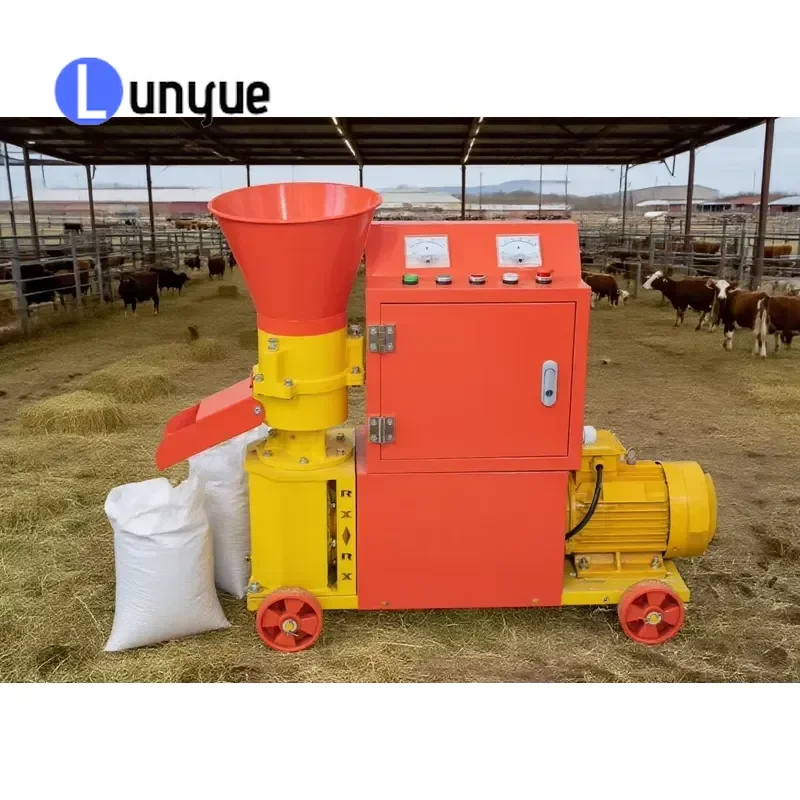 210 Feed Pellet Machine Animal Feed Pelletizer for Poultry Livestock Farming High Efficiency Grain Processing Equipment