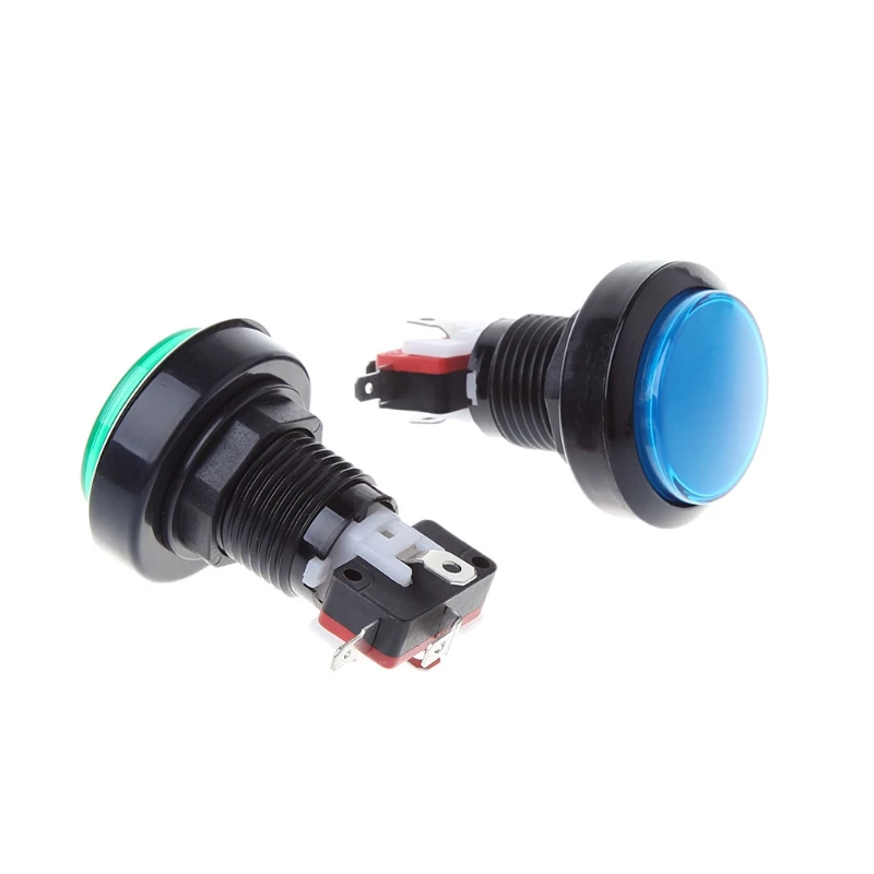 조명된 푸시 버튼 아케이드 기계 게임 콘솔 부품 12V 램프 45mm 버튼