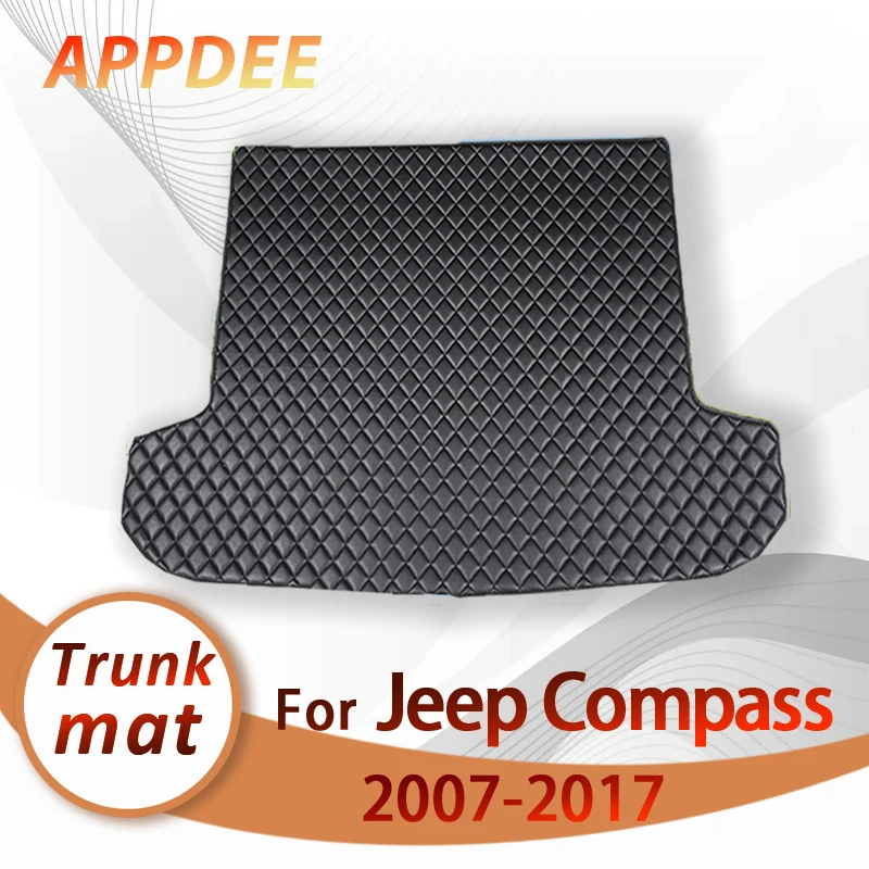 Car Trunk Mat For JEEP Compass 2007-2017 08 09 10 11 12 13 14 15 16 Custom Car Accessories Auto Interior Decoration