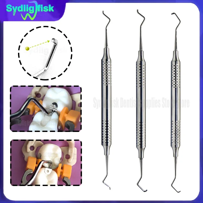 3Pcs Dental Adjacent Contact Shaper Composite Resin Filler Adjacent Point Shaper for Contact at Neighboring Joints Filling Tool