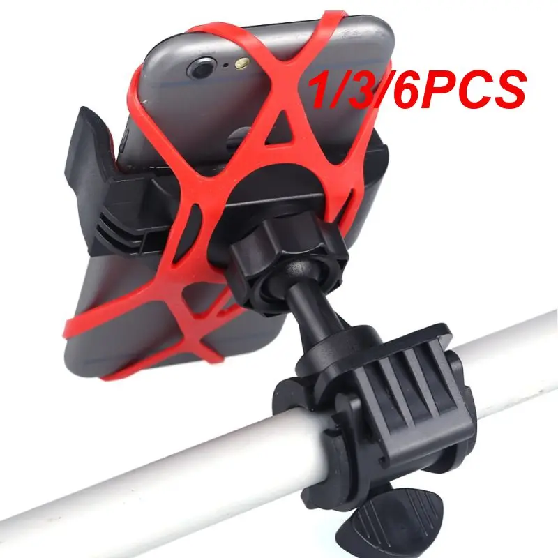 1/3/6PCS Phone Holder Anti-Slip Motorcycle Moto Racks Handlebar Stand MTB Road Bike Mobile Phone Bracket Mount Bike