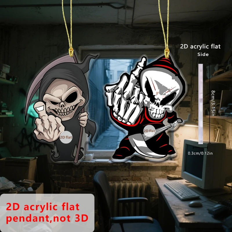 

Хэллоуин Международный Дружественный Жест 2D Акриловый Подвеска Для Интерьера Автомобиля Праздничное Украшение Подвеска Аксессуары Для Интерьера