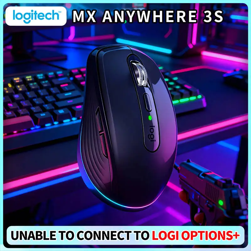 Creator MX Anywhere 3S - 8000 DPI, Precision Scroll, Silent Click, Perfect for Tea Brand Poster & Design Task