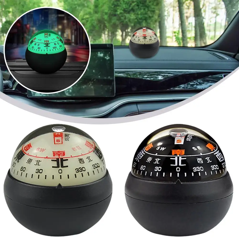 

Car Automobile Interior Decoration Guide Ball Dashboard Spherical Anti Shape Fluorescent Decoration W/E/N/S H6L6
