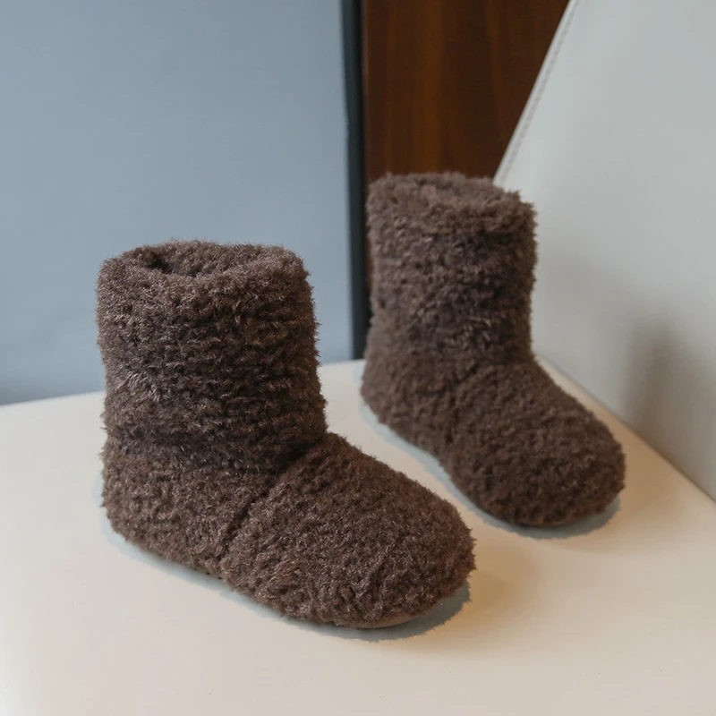 أطفال أحذية لفتاة الكورية نمط الفتيات أحذية الثلوج 2025 شتاء جديد عصري صوف الضأن الأحذية الدافئة رقيق الفتيات الأحذية في الهواء الطلق #3