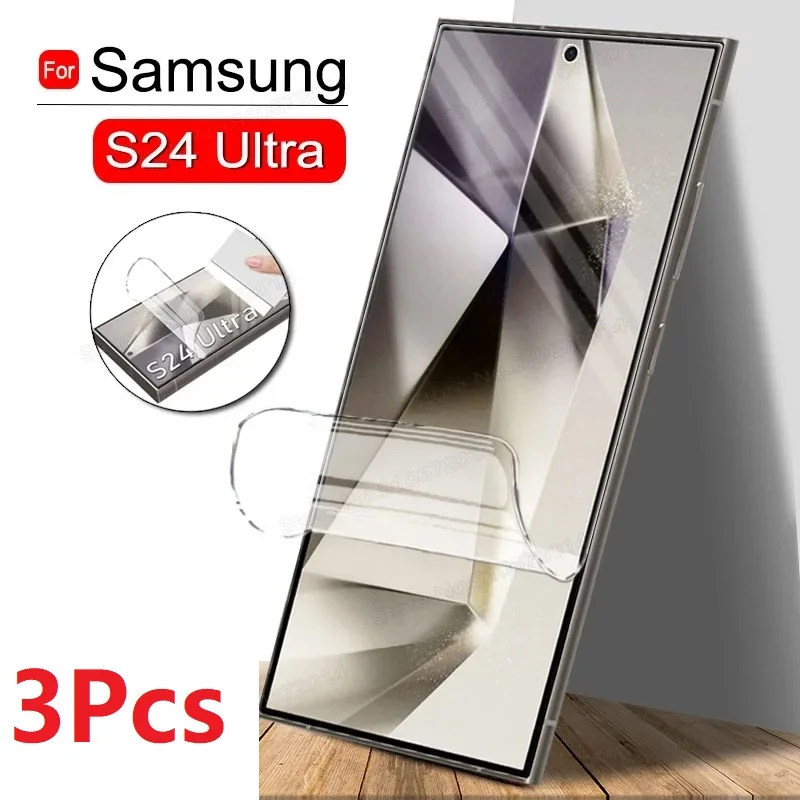 3 Stück Hydrogelfolie für Samsung Galaxy S24 S22 Plus S23 Ultra FE Displayschutzfolie