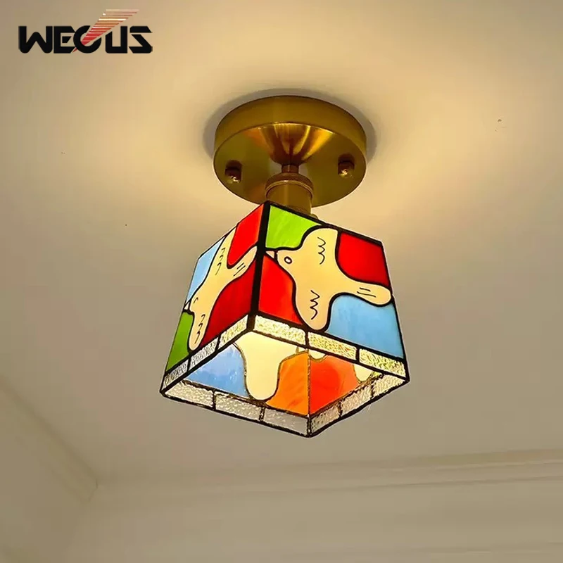 

Mid Century Modern Corridor Light Nordic Glass Creative Entryway Hallway Closet Balcony Ceiling Light