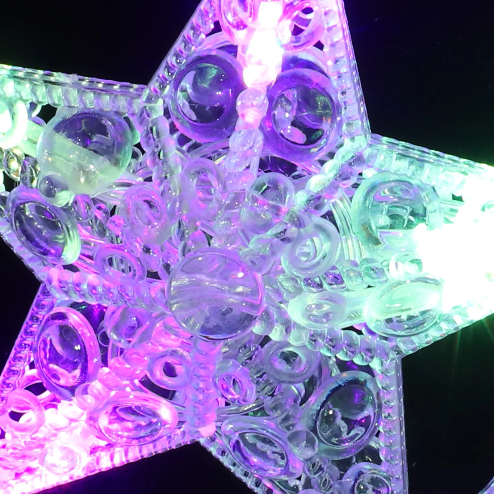 

Luminous Led Christmas Tree Topper Star Moon Ornament Plastic Decorative Xmas Treetop Light For Home Party Decoration