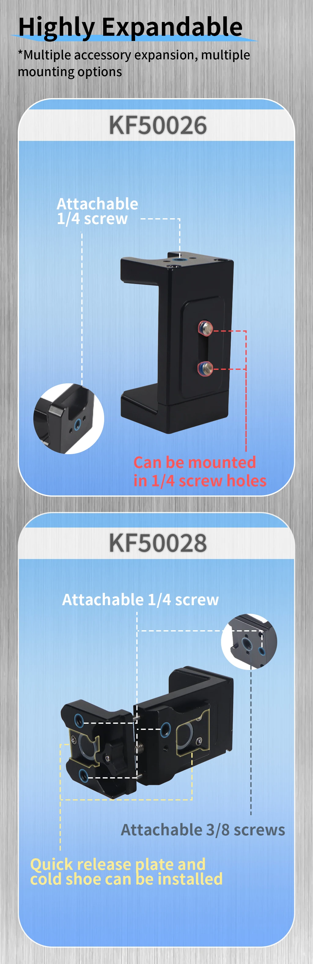 Universal Mobile Power Bank Halter SSD Halterung Clamp 53-83mm Quick Mount Kalten Schuh für DJI Mic SLR Kamera telefon Stativ Vlog Clip – Detail 28