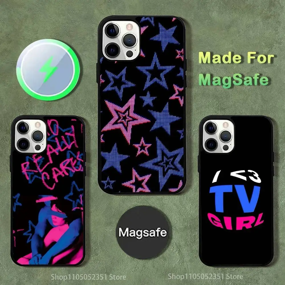 

T-TV Girl Band Phone Case For iPhone 16,15,14,13,12,11,Pro,Max,Plus,Mini,SE4,E Magnetic Magsafe Wireless Charging