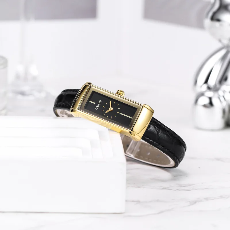 2026 New Luxury Brand Women'S Watch, Square Design, Vintage Style, Ladies' Accessory, Fashionable Quartz Wristwatch