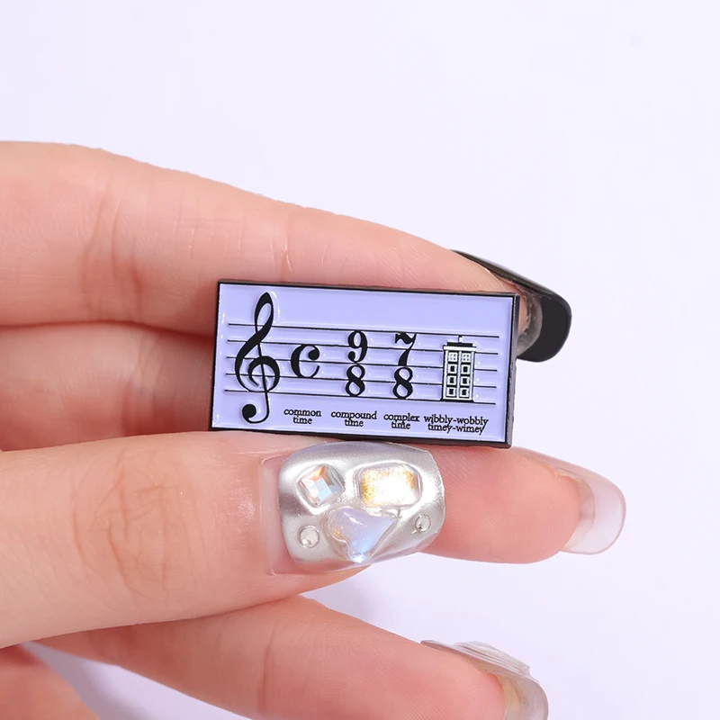 Film Doctor Mysterious Enamel Pins Funny Cartoon Music Tie Bow Cartoon Brooches Lapel Badge Backpack Clothes Jewelry for Gift