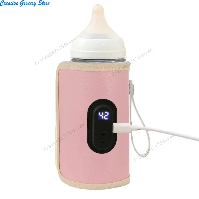 سخان زجاجة الرضاعة لتدفئة الحليب، سخان زجاجة USB محمول للسيارة، ملحقات السفر الخارجية المحمولة في الهواء الطلق