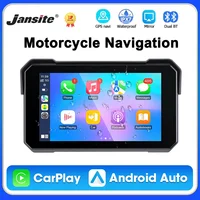 Jansite-navegador GPS para motocicleta de 5 pulgadas, inalámbrico, Carplay y Android Auto, pantalla impermeable IPX7, Monitor Dual Bluetooth 5,0 para Moto