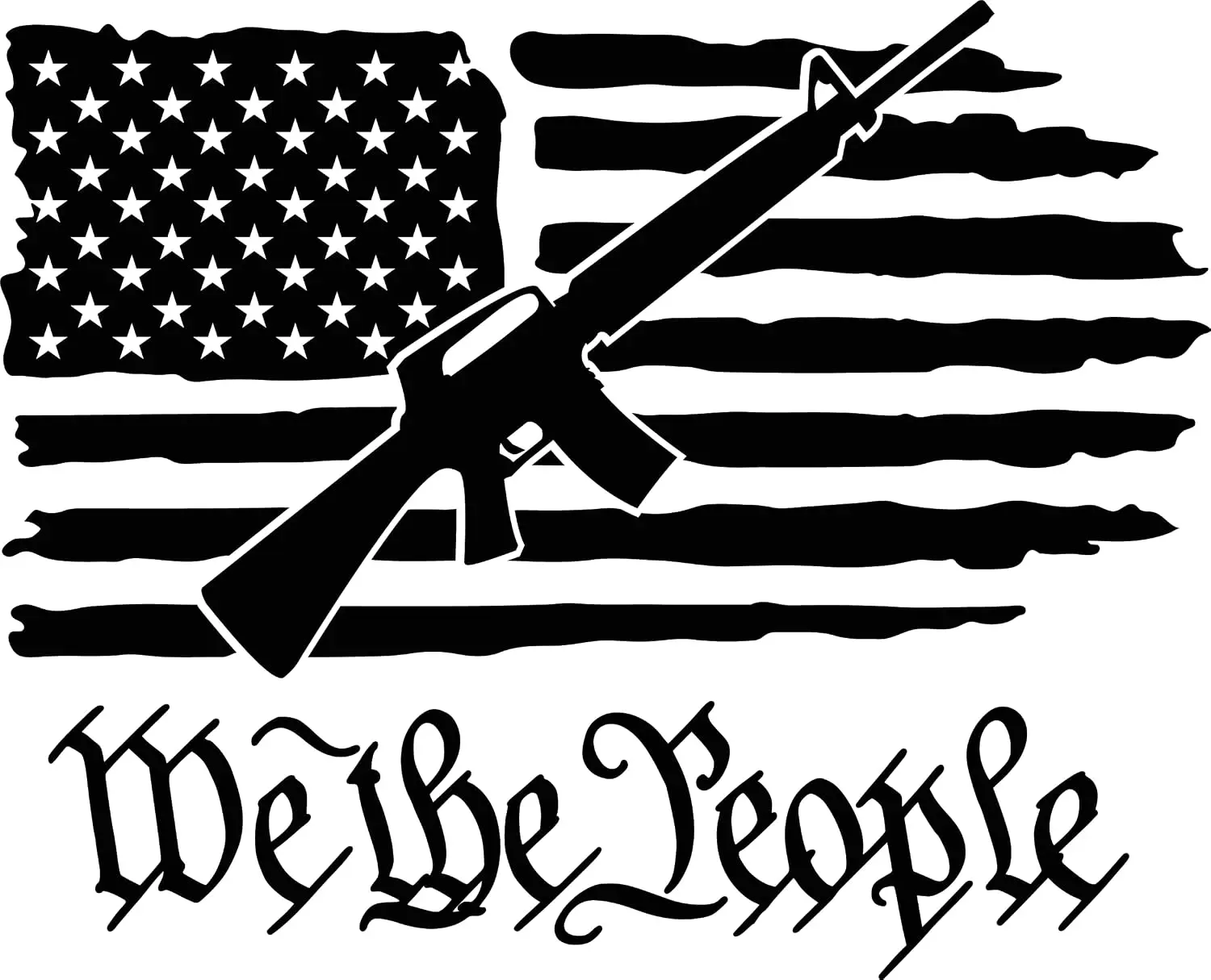 2 Pack We The People American Flag PVC Sticker For Car Bumper Laptop And Travel Case Vehicle Styling Accessories Decal
