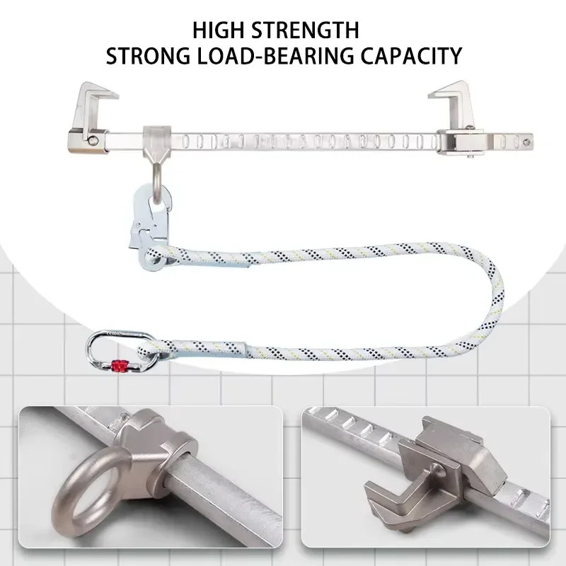 Adjustable Sliding T-beam Anchor Aluminum Horizontal Beam Anchor Fall Protection Steel Beam Walker