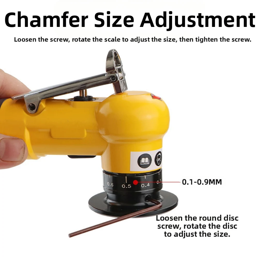 High Speed Pneumatic Chamfering Machine with Multiple Safety Features and Spare Parts for Maintenance and Reliable Performance