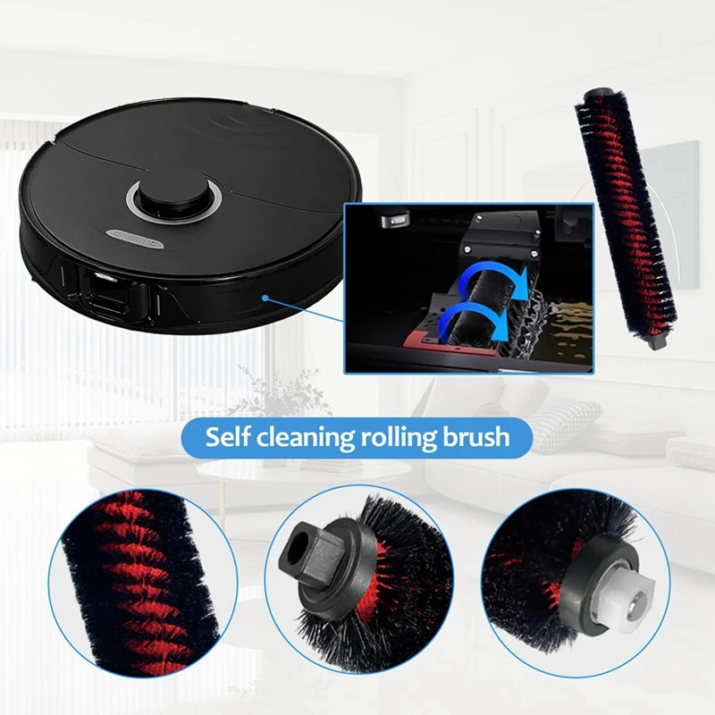 Main Roller Brush Side Brushes Filter, Mop Wipes,Vacuum Robot Spare Parts, Acessório para Roborock S8 Pro, Ultra