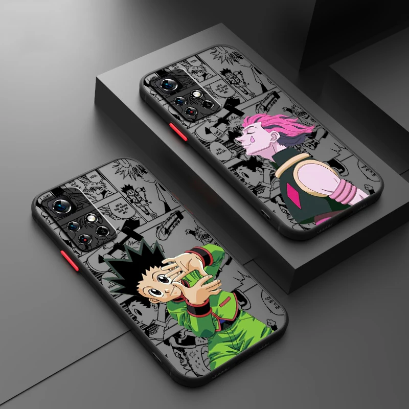 Anime Killua Hunter X Hunter Frosted Translucent For Redmi Note 13 12 12S 12T 11 11T 11E 10 10S 9 Pro Plus 5G Soft Phone Case