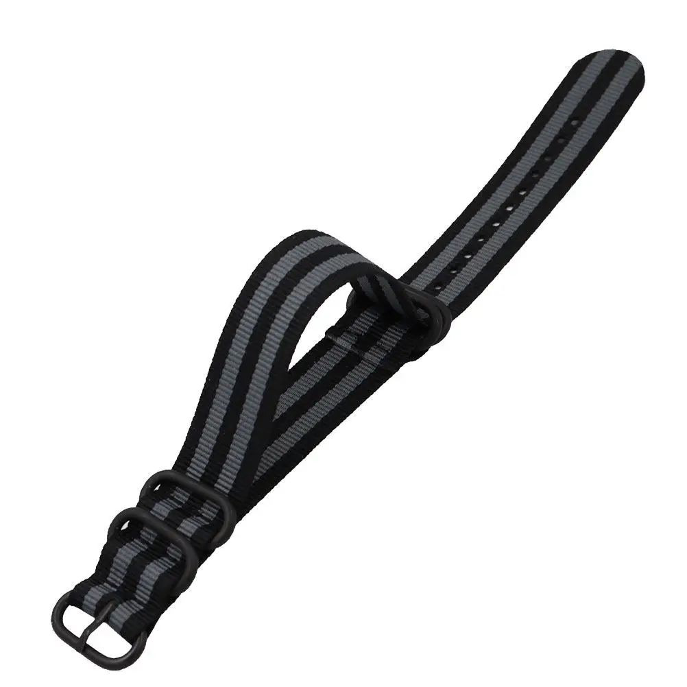1Pcs Nylon Canvas Watchband Strong Durability Ergonomic Shape Smooth Texture Comfortable Wrist Strap Replacement 24Mm Unisex