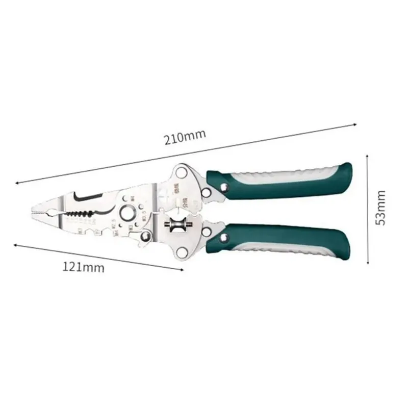 【NOW SAVE】For Precision Cutting And Stripping Pliers-Funcional 210Mm Stainless Steel, Anti-Corrosion, Wire Stripping Feature
