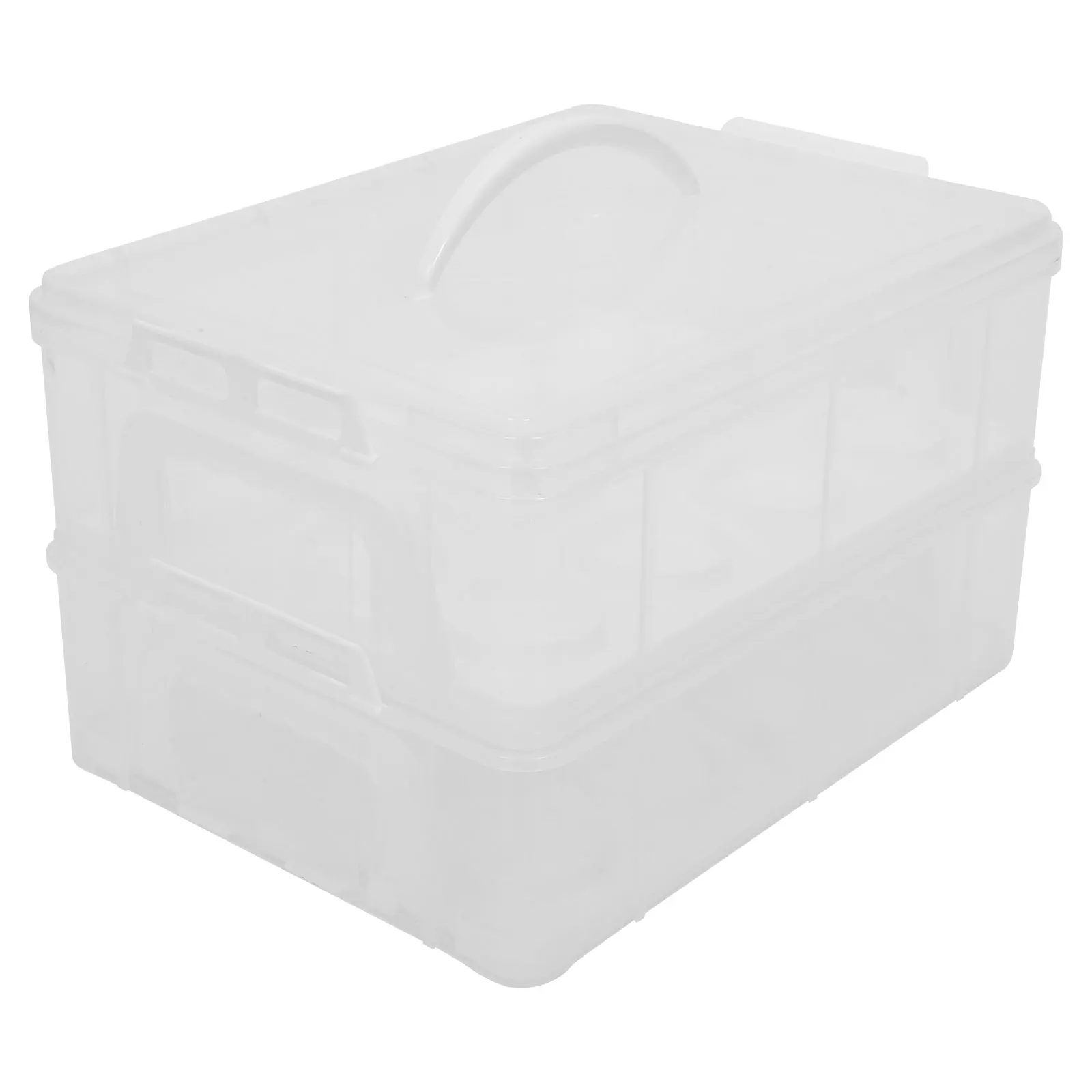 

Cake Packing Box Carrier with Handle Container Containers Cover Holder Travel White Carrying Case