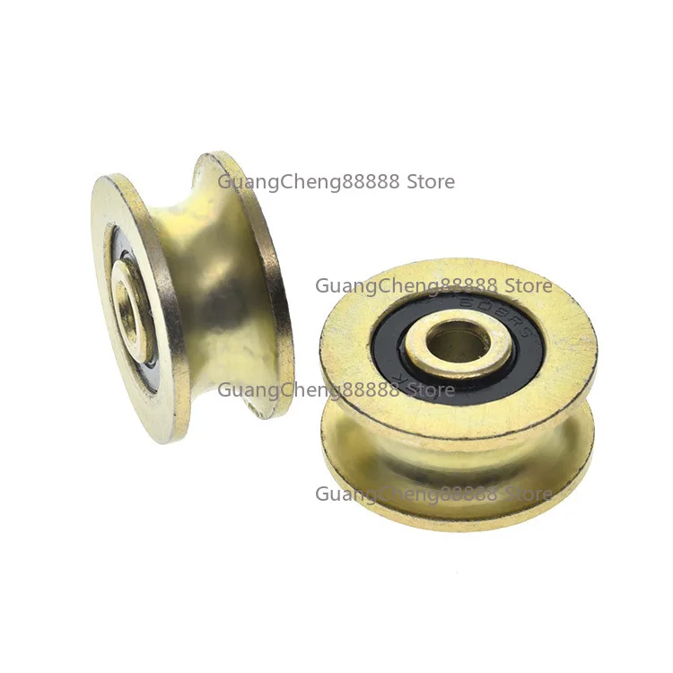 6Pcs 8x40x16.5mm DT/STG/Slot Width 12.3mm Slot Diameter Φ 30/With 608Z Bearing I-Shaped Black Plastic Wrapped Pulley H