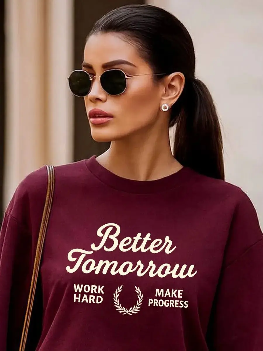 ไวน์แดงผ้าฝ้ายแขนยาวเสื้อฝรั่งเศสย้อนยุคพิมพ์บางเสื้อผู้หญิงสตรีทแวร์ดีไซน์เสื้ออินเทรนด์ฤดูใบไม้ร่วง