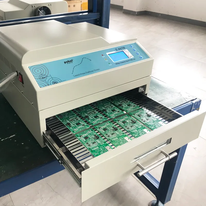 

PUHUI T-937M Reflow Oven T937M Lead-free Reflow Solder Oven BGA SMD SMT Rework Sation T 937M Reflow Wave Oven