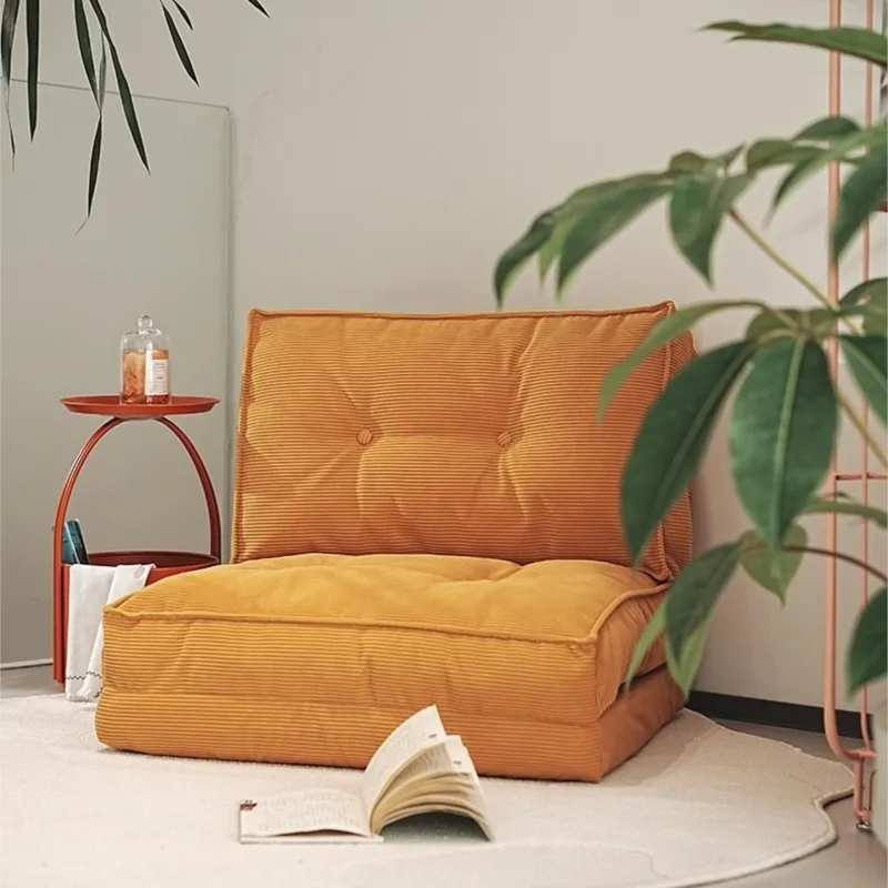 MOMO-Lazy Sofa Cream Style, Folding, Dual-Use, Single Sofa, Small Household, Can Lie Down and Sleep Bed, Living Room