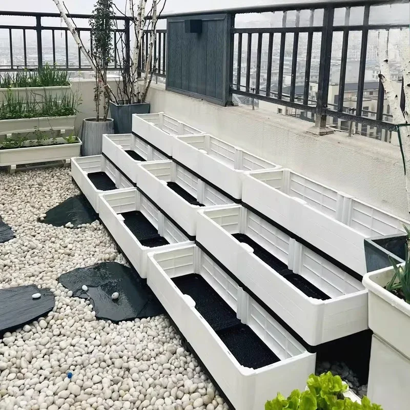 Ladder vegetable planting special box, roof vegetable planting pot, planting box, terraced three-dimensional multi-layer balcony