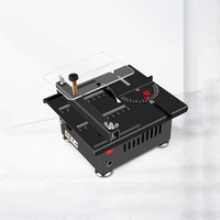 100W Multi Functional Table Saw Mini Desktop Electric Saw Cutter Speed and Angle Adjustable Liftable Blade 16MM Cutting Depth