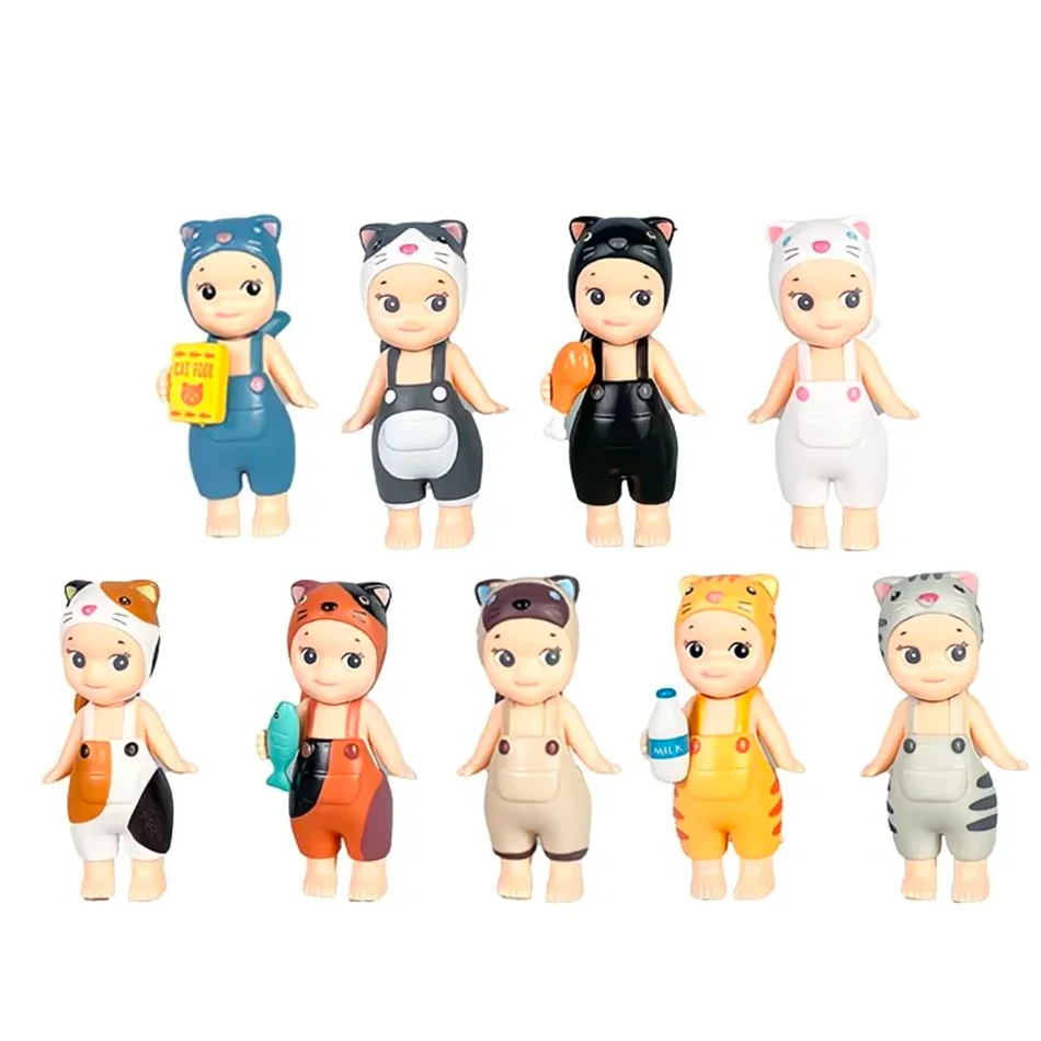 مواء مواء اليومية الملاك سلسلة القط صندوق أعمى العصرية لعب دمية سطح المكتب الكرتون الإبداعية زخرفة اليدوية صندوق غامض فتاة هدية